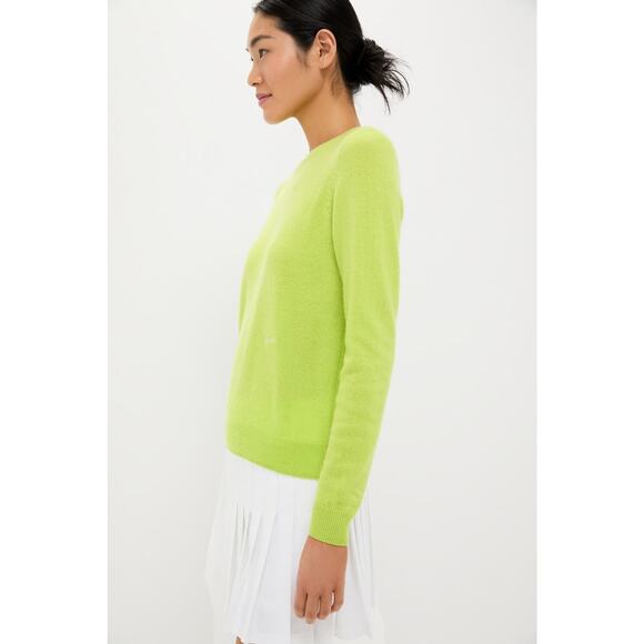 TUCKERNUCK Lime Green Cashmere Crewneck Sweater Size XS NWT - Picture 6 of 6